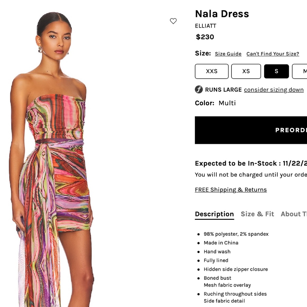 Elliatt Nala Dress (Small)